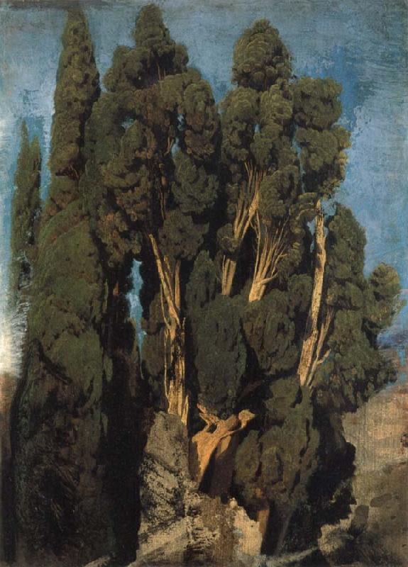 Cypresses in the Park at the Villa d-Este, Oswald achenbach
